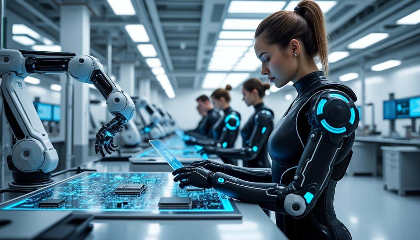 découvrez comment l'exosquelette motorisé révolutionne le travail des ouvriers en high-tech en réduisant leur fatigue et en améliorant leur confort.