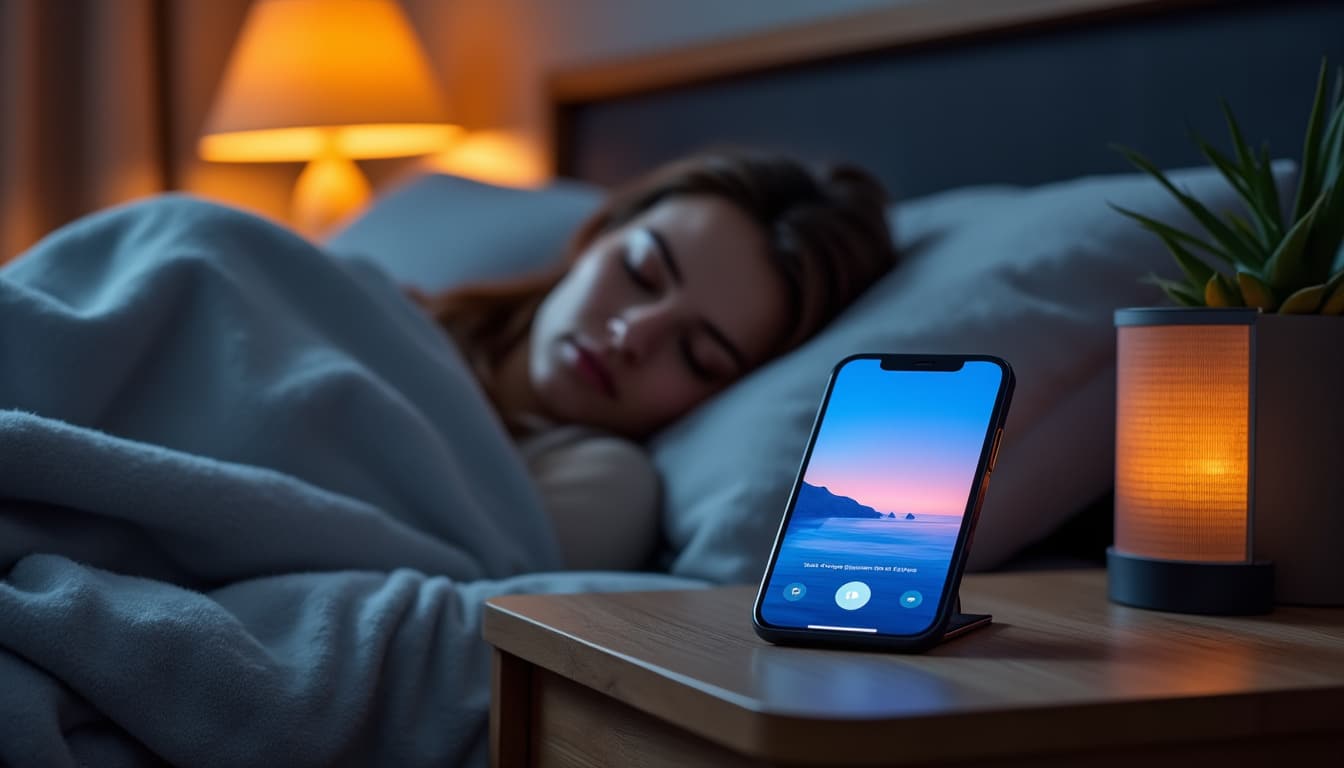 découvrez l'application calm qui facilite l'endormissement grâce à une sélection de sons relaxants pour une nuit paisible.