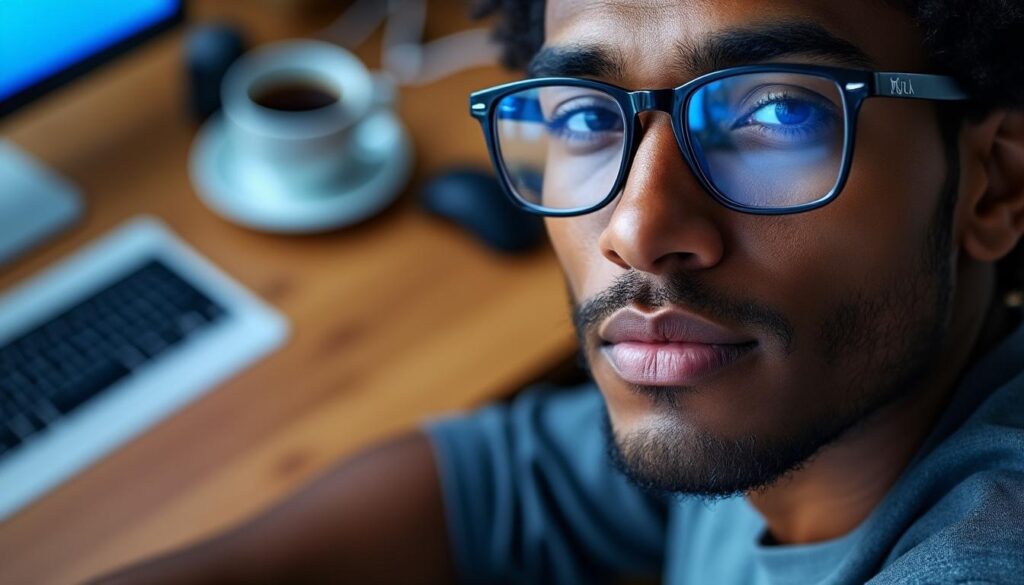 découvrez comment le filtre à lumière bleue protège efficacement vos yeux lors de l'utilisation d'un ordinateur, en réduisant la fatigue oculaire et améliorant votre confort visuel.