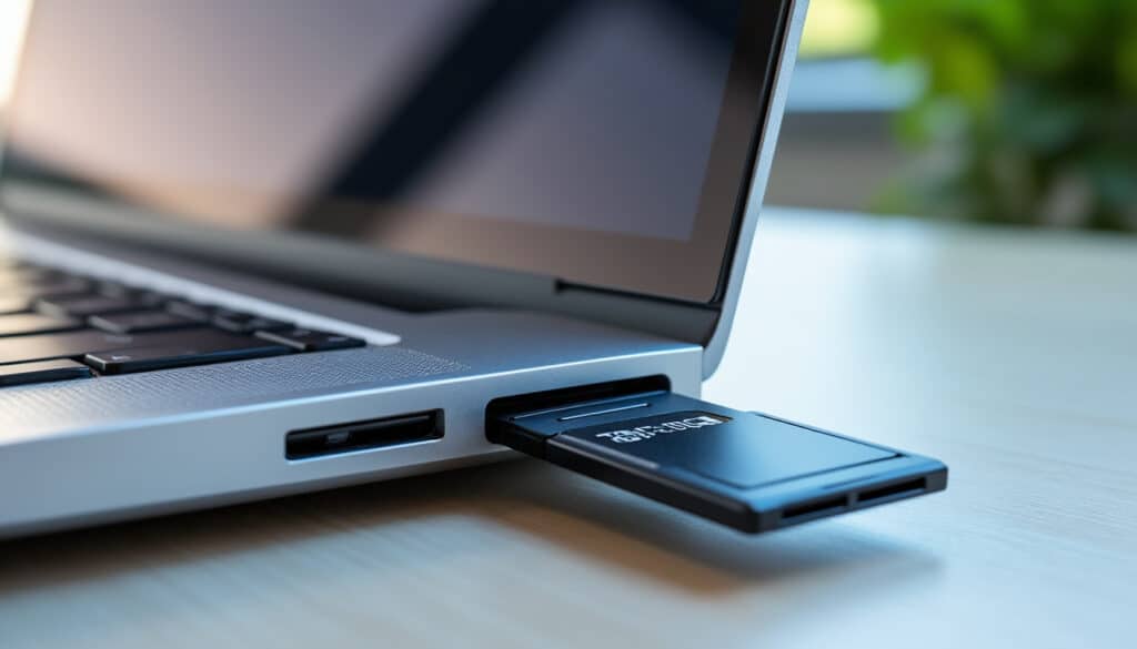 le lecteur de carte sd simplifie le transfert rapide et sécurisé de vos photos vers votre ordinateur, pour un accès facile et un stockage efficace.