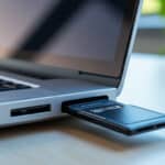 le lecteur de carte sd simplifie le transfert rapide et sécurisé de vos photos vers votre ordinateur, pour un accès facile et un stockage efficace.