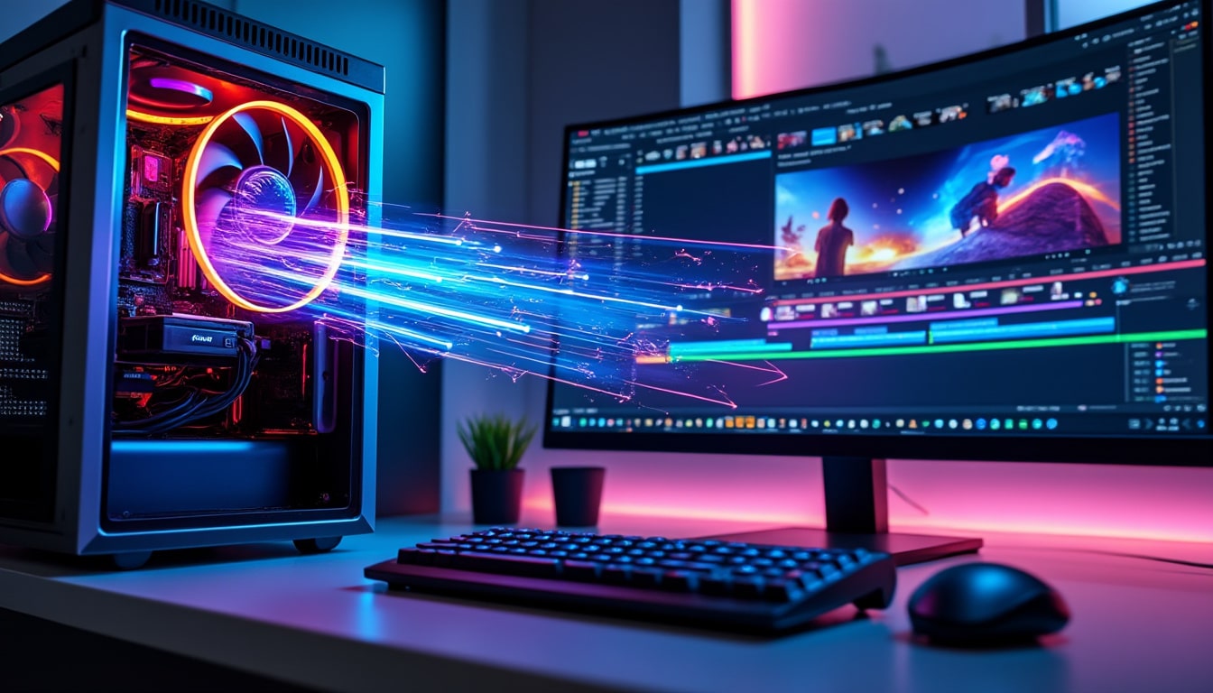 découvrez comment la carte graphique améliore significativement la vitesse de rendu des vidéos sur votre ordinateur pour une expérience fluide et efficace.