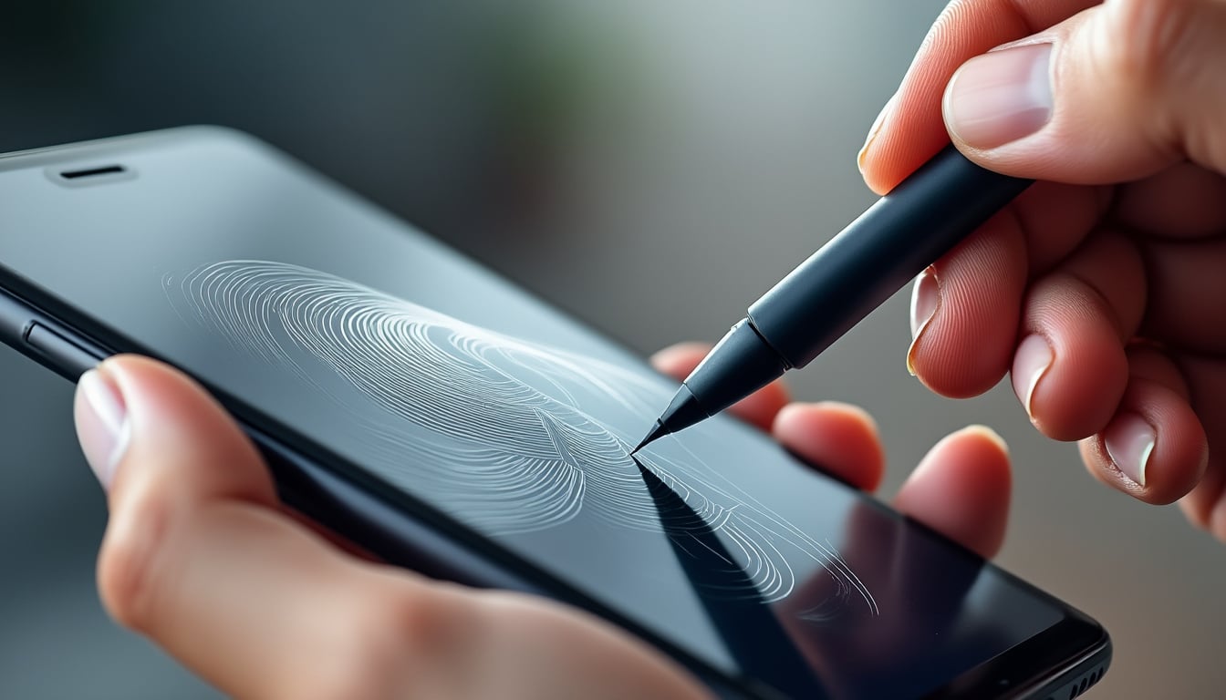 découvrez le stylet bluetooth, l'outil idéal pour dessiner avec précision sur votre téléphone et libérer votre créativité à tout moment.